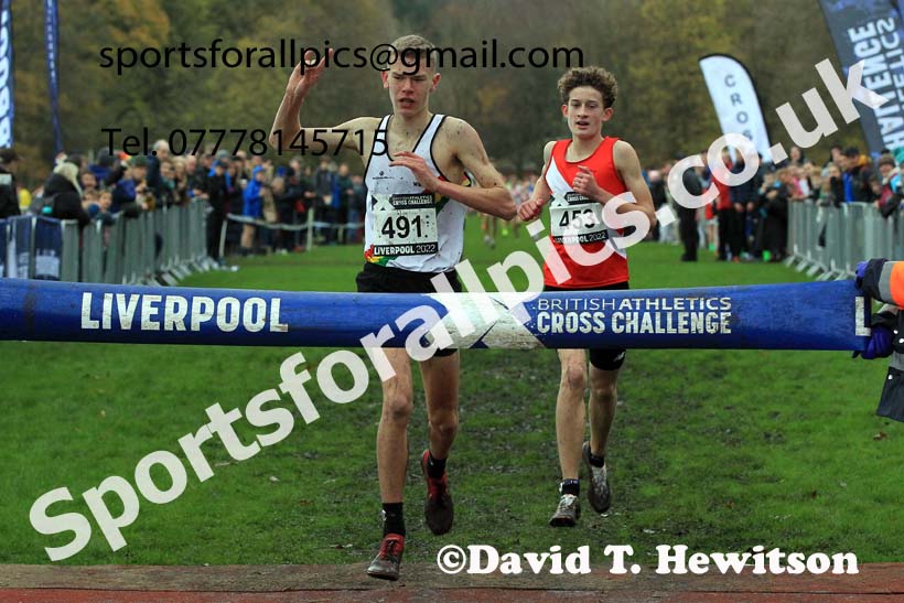Boys Under-15s, 2022 British Athletics Cross Challenge, Sefton Park, Liverpool.  Photo: David T. Hewitson/Sports for All Pics